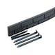 image 1 of Recycled Rubber Garden Lawn Edging Ultra Curve Bricks - Grey - Pack of 4