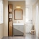 image 3 of SoBuy BZR34-II-PF,Tall Bathroom Storage Cabinet with 4 Adjustable Shelves and 1 Drawer | Brown | Dark Brown | 1
