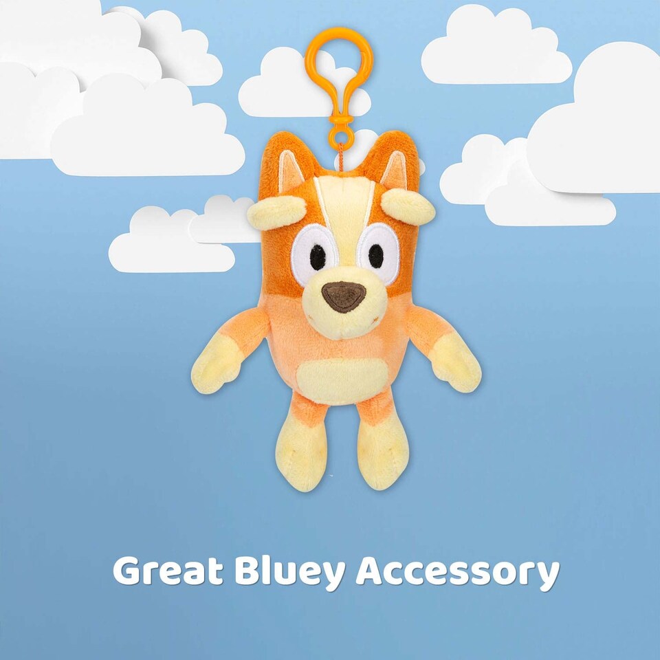 image 1 of PMS Bingo Plush Bag Clip - Orange, 12cm