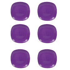 6x Plastic Side Plates | Purple | 1