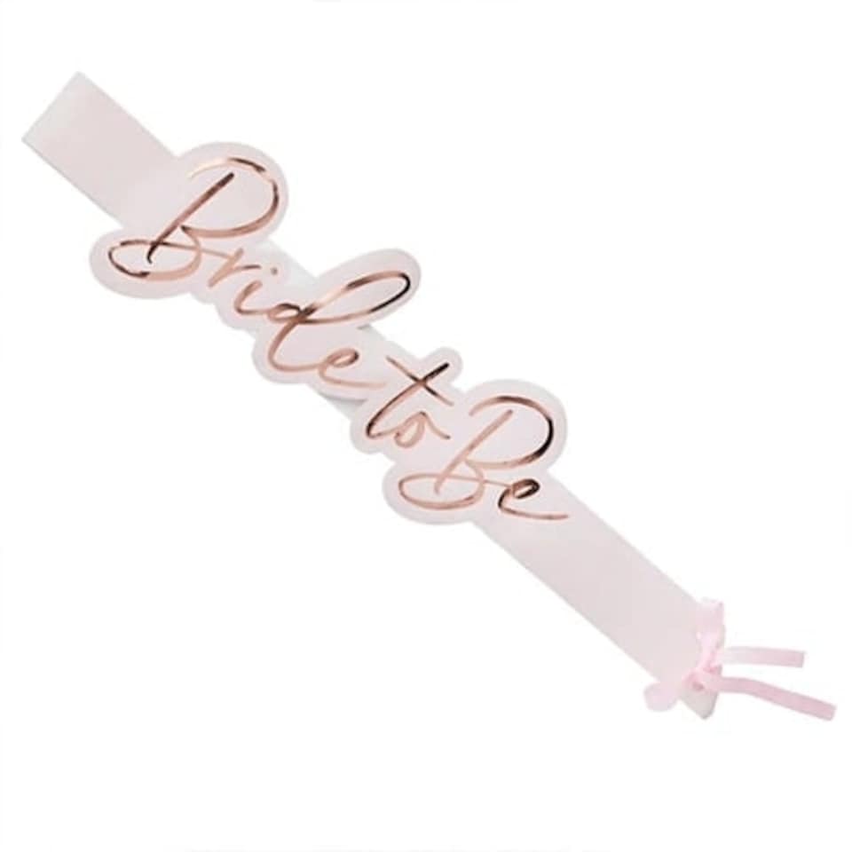 image 1 of Rose Gold Foil Bride To Be Hen Party Sash