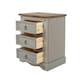 image 6 of Corona 3 Drawer Premium Bedside Table - Solid Pine Nightstand with Metal Hardware | Grey | Grey Wax | One Size | 1