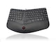 image 1 of Accuratus Contour Keyboard - USB Sculptured Ergonomic Split Key Multimedia Keyboard with Reverse Tilt & Trackball - Black