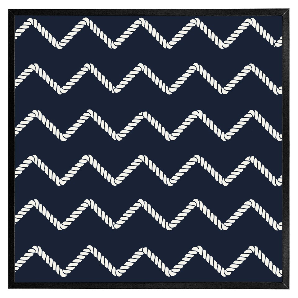 image 1 of Zig zagged rope (Picutre Frame) White | XL
