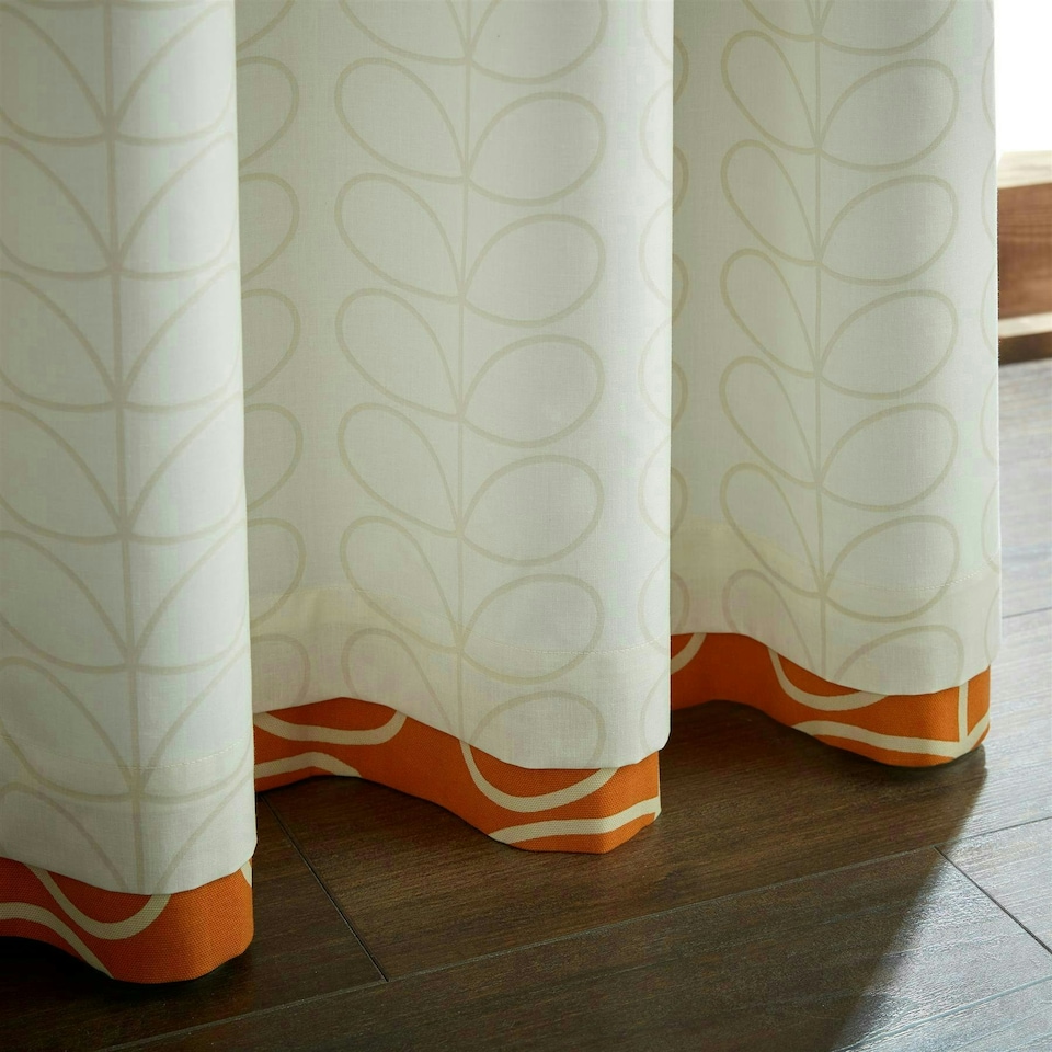 image 1 of Orla Kiely Linear Stem Curtains - Burnt Orange - 168x229cm