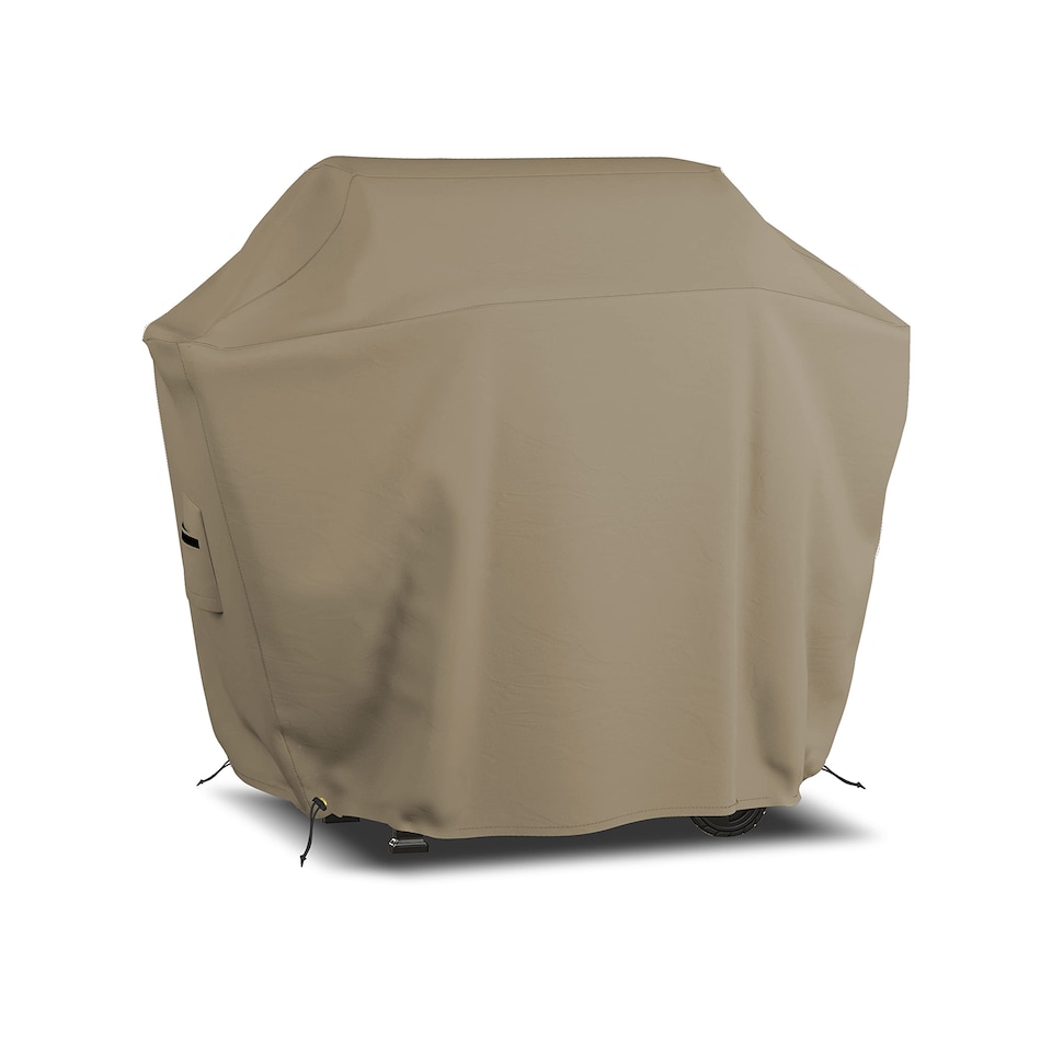 image 1 of Covers&All BBQ Grill Cover, 12 Oz Waterproof UV & Weather Resistant, Outdoor Cover with Air Vents, 50 in x 50 Inch, Beige