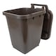image 4 of Kerbside Compost Caddy with Locking Lid - Brown - for Food Waste Recycling (23 Litre) - Plastic Bin with Composting Guide