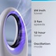 image 2 of Daewoo Bladeless Desktop Fan With Ambient Light | White | White | 1