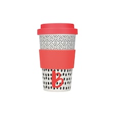 KitchenCraft 410ml Bamboo A to Z Letter "B" Reuseable Mug Multi