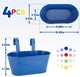 image 2 of Metal Hanging Flower Pots, 4Pcs Colorful 27.5cm Large Garden Planter | Multi