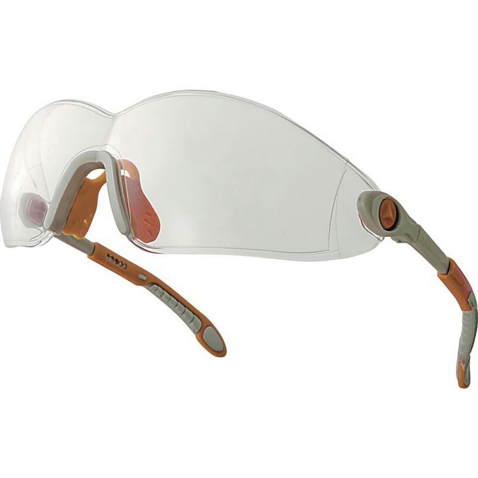 image 1 of Delta Plus Vulcano Adjustable Polycarbonate Work Safety Glasses - Clear - One Size