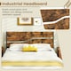 image 6 of COSTWAY Double Metal Bed Frame w/ Wooden Headboard