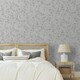image 3 of Muriva Darcy James Collection Japandi Leaf Textured Wallpaper - Grey - 10m x 0.5m Grey