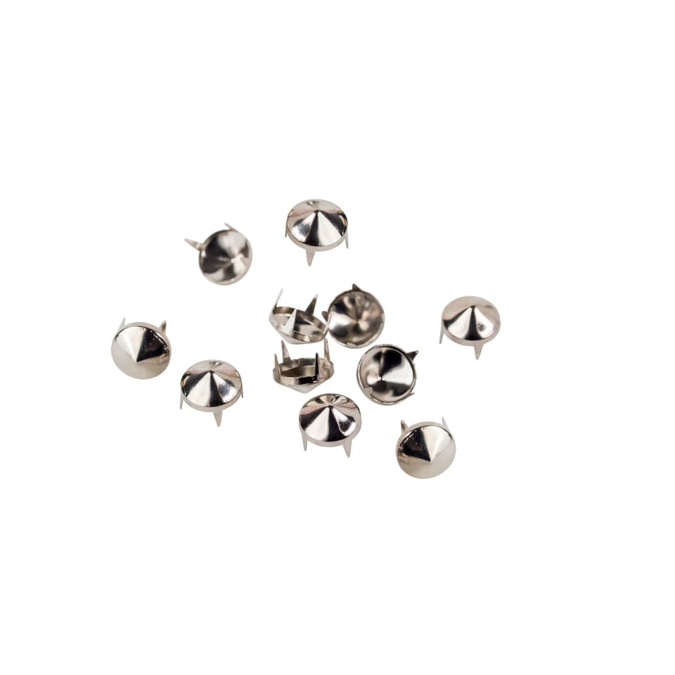 image 1 of 8mm Low Cone Punk Studs Hand Pressed Leather Rivets for DIY Clothes