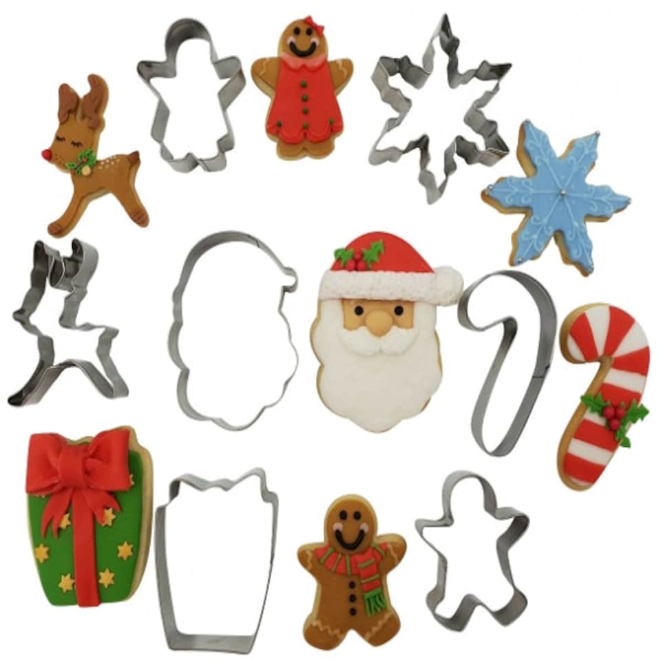 7 Pack Metal Christmas Cookie Cutters