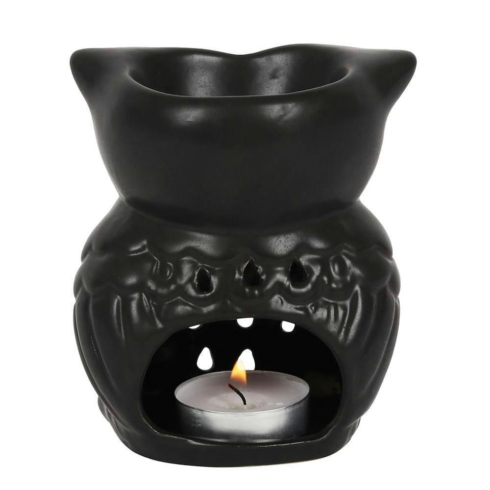 image 1 of Something Different Black Owl Oil Burner - Black - One Size