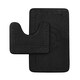 image 1 of VELVETIO Bath Mat Set Greek Pattern Anti Slip Memory Foam Toilet Rug | Black | 1
