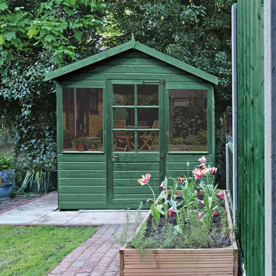 image 1 of Roxil Wood Stain Preserver (1L Spray Fir Green) - 5 Year Protection Indoor & Outdoor No VOCs, Fast-Drying.