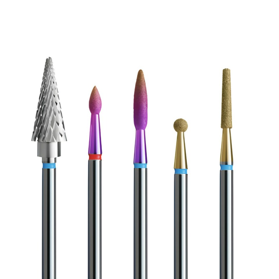 image 1 of IQ Nails Expert Drill Bits For Gel Polish Gel Acrylic Cuticles Set 5pcs