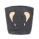 image 1 of OHS Kids Round Elephant Felt Toy Storage Organiser Basket - Charcoal