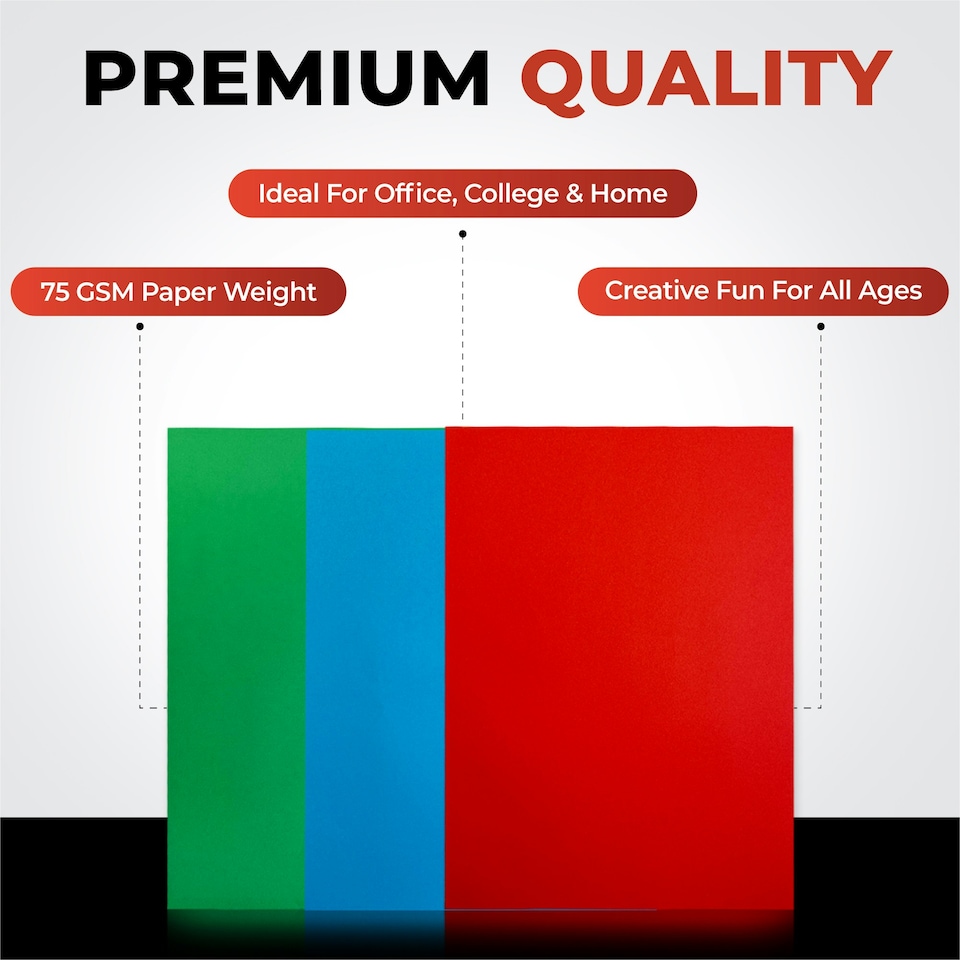 image 1 of Pack of 100 A4 Coloured Paper 75gsm Sheets | Pink | A4 | 1