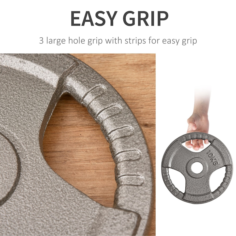 image 1 of HOMCOM Olympic Weight Plates Sets for Strength Training with Weight 2 x 10kg