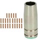 image 1 of 1 shroud & 25 x 0.6mm Contact Tips MIG Welding Binzel Style Euro Torch MB25