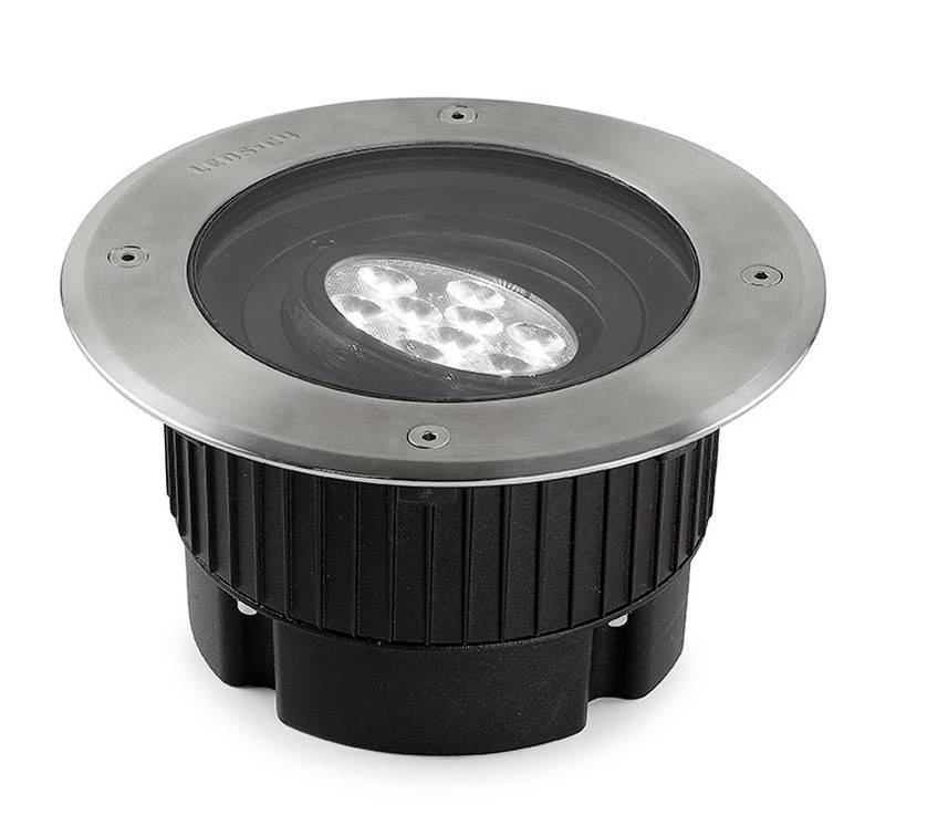 Gea Power LED 9 Light Round Recessed Floor Light Stainless Steel Aisi 316 IP67 - Special Offer