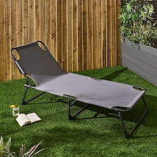 OHS Garden Sun Lounger Adjustable Patio Bed Chair for Outdoor Poolside