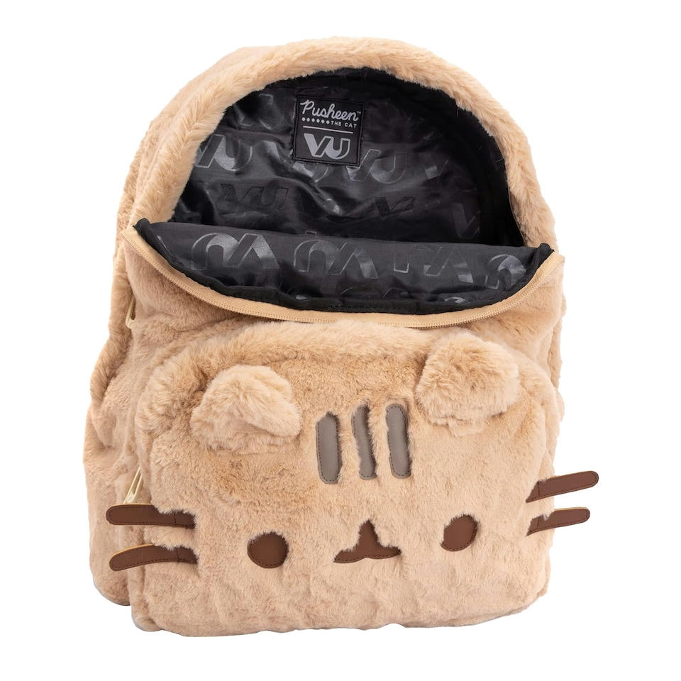 image 1 of Pusheen 3D Faux Fur Backpack - Beige - One Size