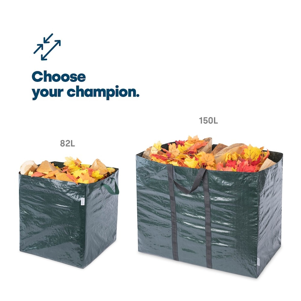 image 1 of 2pc Reusable 82L Garden Waste Bags