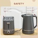 image 7 of HOMCOM Kettle and Toaster Set, 1.7L 3000W Fast Boil Kettle & 2 Slice Toaster Kitchen Set with 6 Level Browning Controls, Defrost, Reheat, Grey