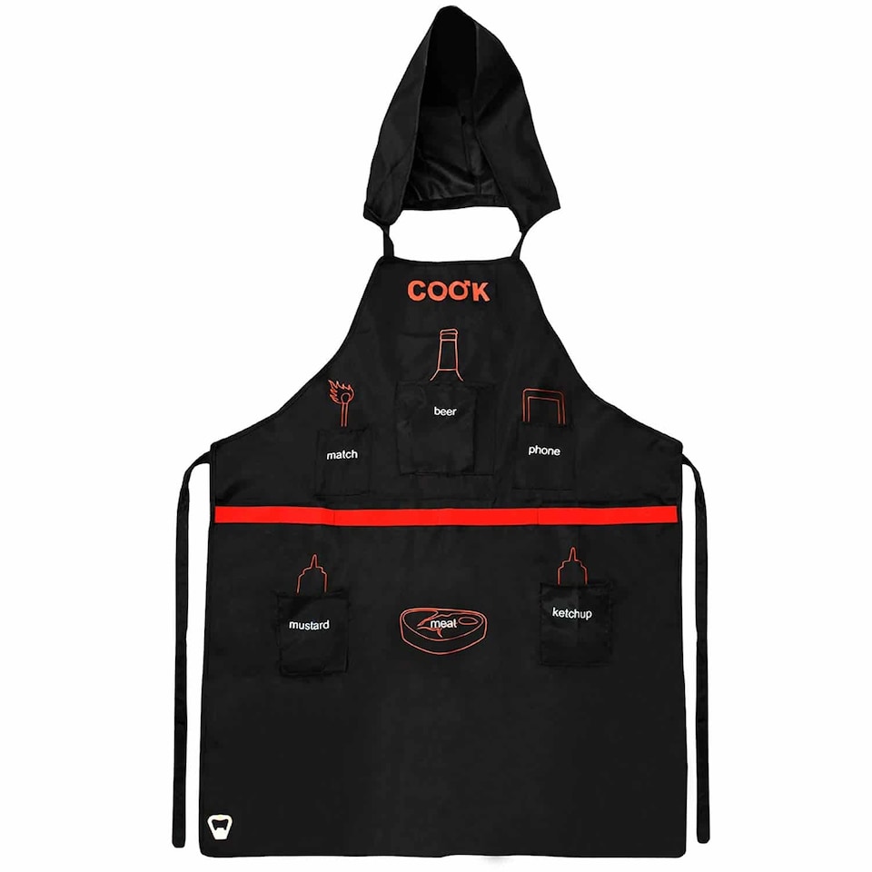 image 1 of The Man Apron Pockets BBQ Kitchen Novelty