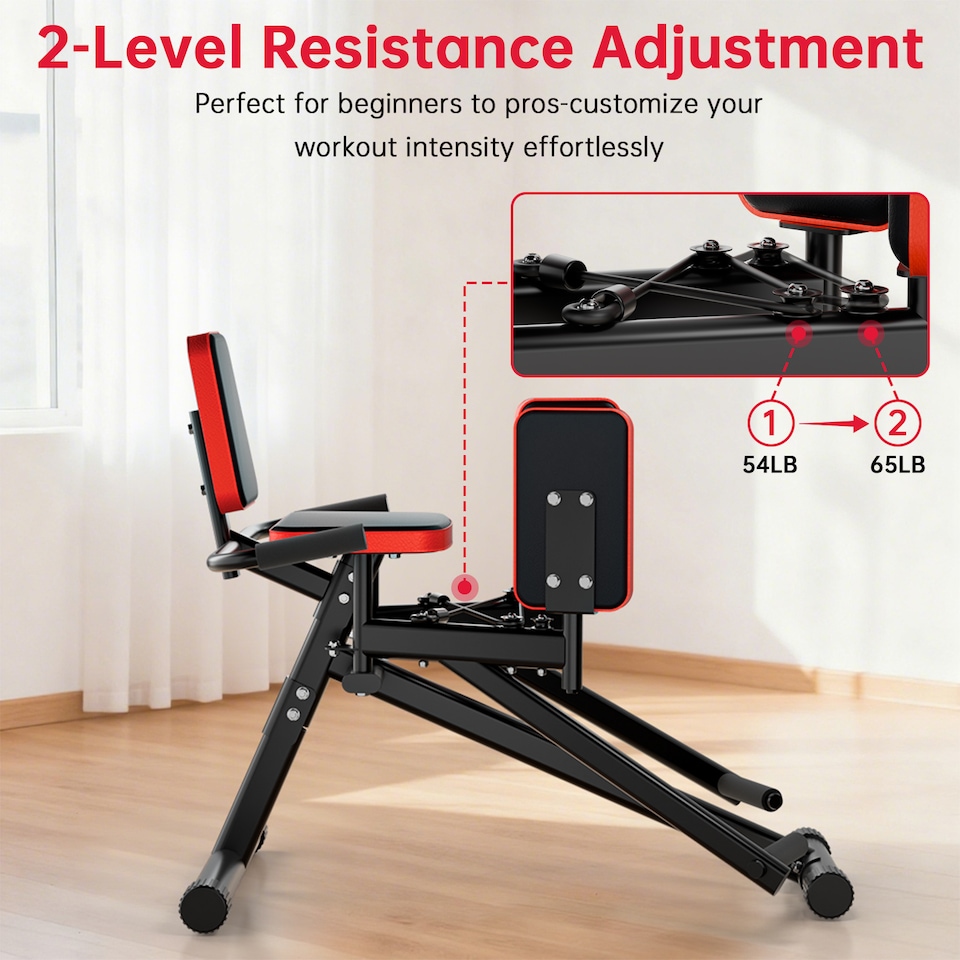 image 1 of Homefitnesscode Leg Trainer Hip Abductor Machine Home Fitness Equipment