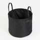 image 4 of OHS Velvet Storage Basket Home Modern Hamper Clothes Toys Organiser Fabric Bag Black