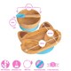 image 7 of Tiny Dining Children's Bamboo Suction Fox Dinner Set - Red
