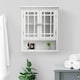 image 2 of Teamson Home Wooden Bathroom Wall Cabinet 2 Doors Neal White