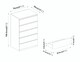 image 4 of Gloss 5 Drawer Bedroom Storage Cabinet | Grey | Grey Carcass Gloss White Drawer | 1