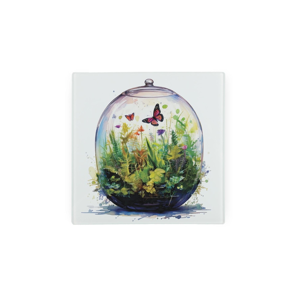 image 1 of Plant Terrarium Glass Hot Pot Stand - Heat Resistant Non-Slip Trivet