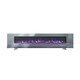 image 1 of Living and Home 72 Inch Electric Fireplace- Recessed/Wall-mounted with Remote and Touch Screen,1800W,Grey