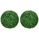 image 1 of HOMCOM Set of 2 Artificial Topiary Balls Indoor Outdoor Faux Boxwood Balls