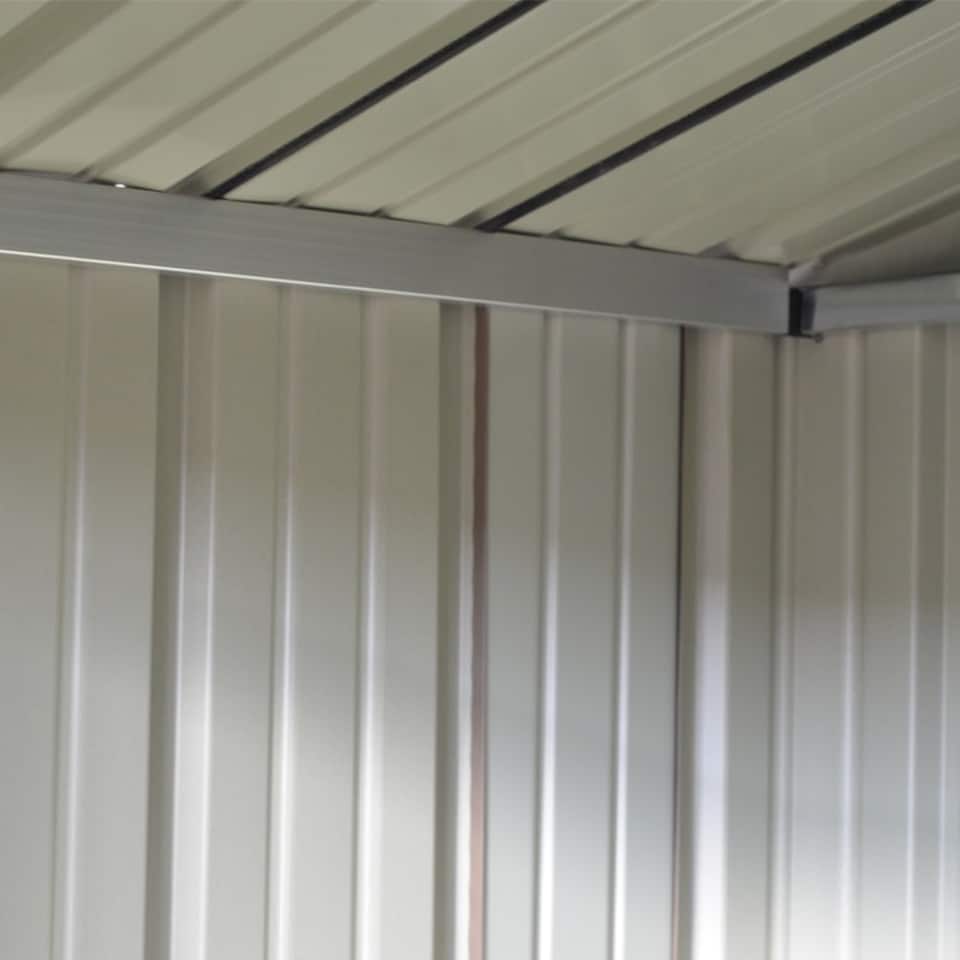 image 1 of Living and Home Galvanized Steel Lockable Apex Shed - Brown 186 x 130 x 189cm Brown | Black