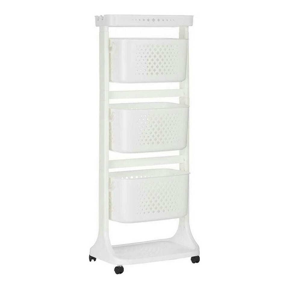 image 1 of Vegetable trolley Kinvara TP-749 White polypropylene Plastic 33 x 112 x 41 cm N/A