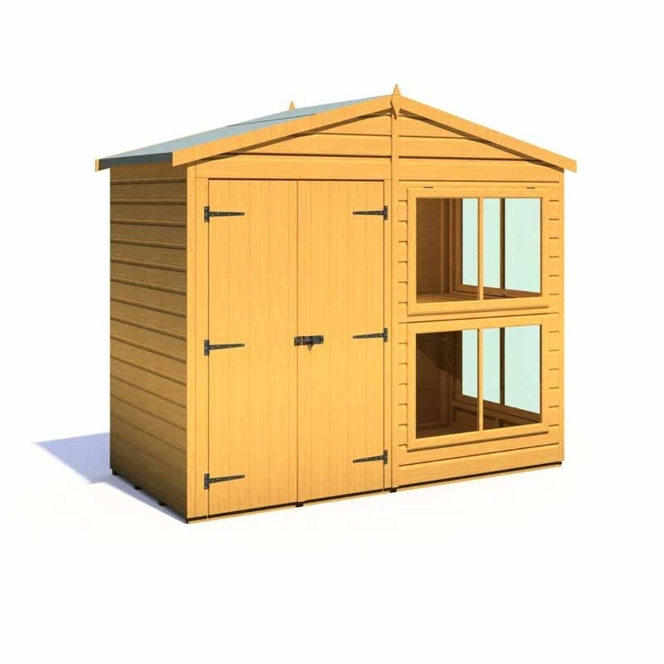 image 1 of Sun Hut 8 x 4 Feet Potting Shed - L122 x W260.1 x H222.5 cm Brown