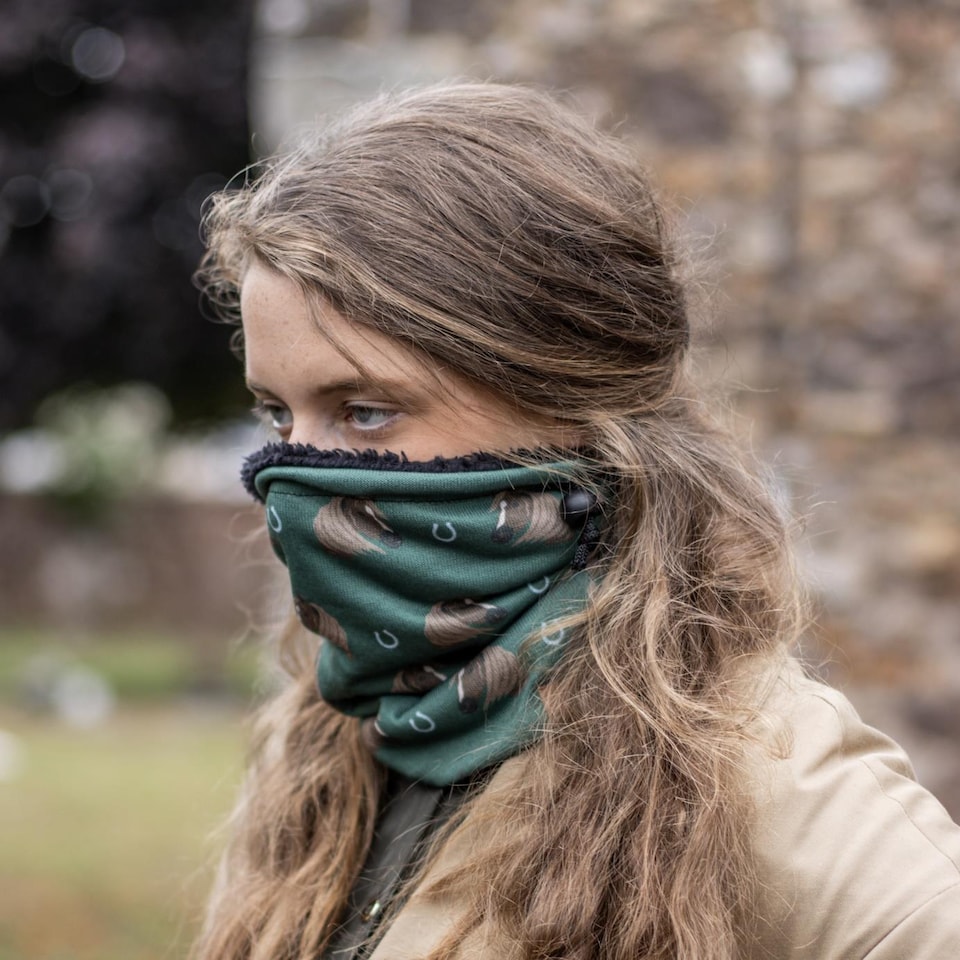 image 1 of Bartleby Multifunctional Fleece Lined Snood Headwear Horse Heads