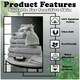 image 5 of VELVETIO 8 Piece Towel Bale Set Jacquard Greek Key Pattern - 100% Cotton, 450 GSM White