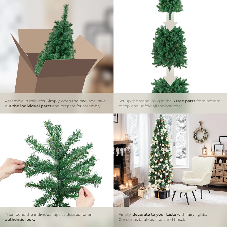 image 1 of Christmas Tree Comet - artificial Christmas tree in green with lifelike look | Green | green | 1