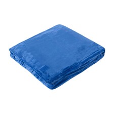 Extra Soft Warm Large Luxury Thermal Fleece Throw Blanket - 180 x 200 cm Blue