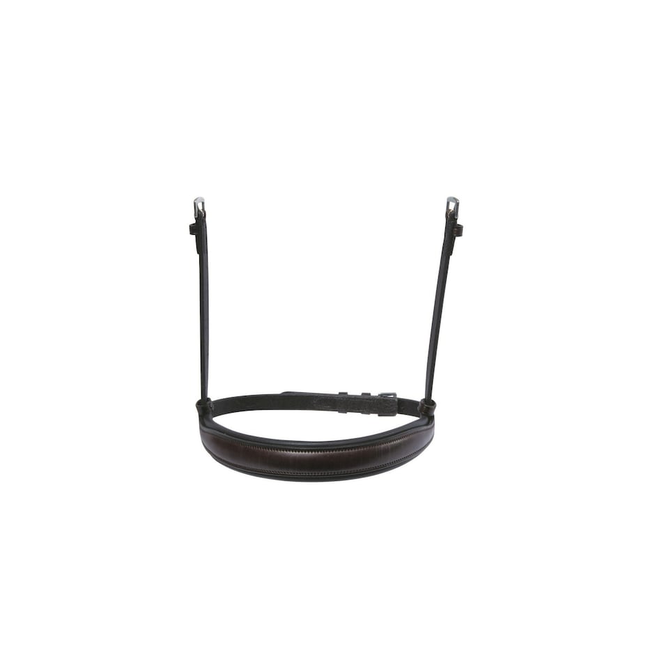 Collegiate Leather Mono Crown Cavesson Noseband - Brown - Warmblood