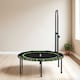 image 9 of SPORTNOW 40'' Foldable Fitness Trampoline, Mini Trampoline Bungee Rebounder with 5-Level Adjustable Handle for Adults Indoor Outdoor Exercise, Green | Green